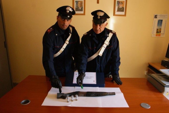 MARUGGIO (Ta): A spasso in auto armati di fucile a canne mozze. Arrestati due giovani incensurati originari di Maruggio e Manduria.