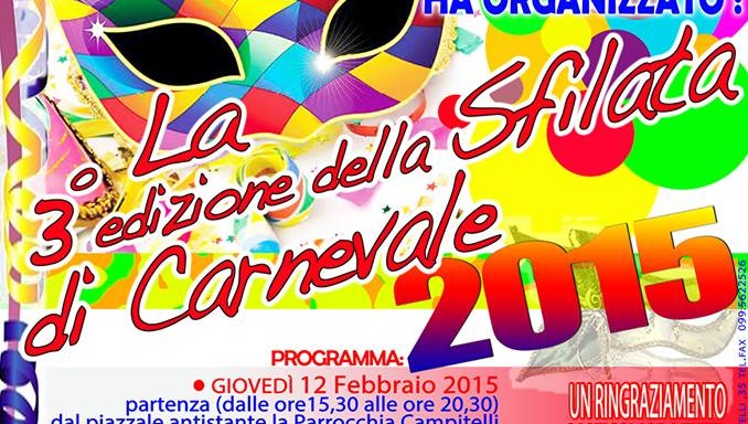 Un Carnevale "fiabesco" a Grottaglie: ecco la Sfilata di Carnevale 2015