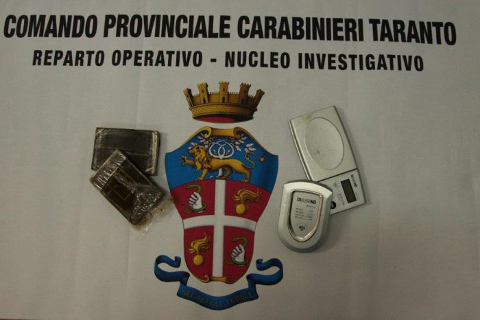 Taranto: Spacciava sul posto di lavoro. Arrestato 32enne.