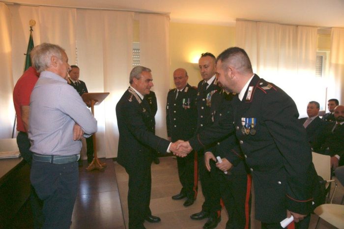 Taranto: Consegna di ricompense ai militari dell’Arma del Comando Provinciale di Taranto che si sono particolarmente distinti in operazioni di servizio.