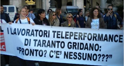 Taranto, Teleperformance - UGL : L'azienda è sorda alla richieste dei lavoratori