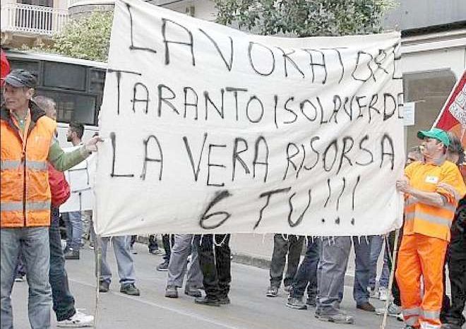 Taranto, Isolaverde - In attesa dei progetti, serve ossigeno per i lavoratori