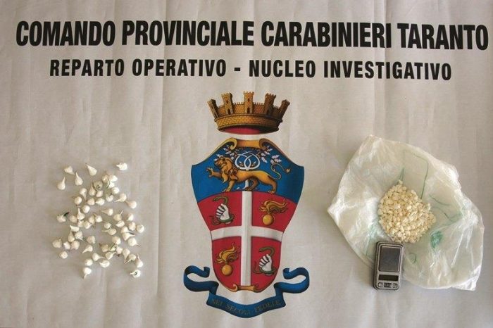 Taranto -Scoperto market di cocaina in Città Vecchia