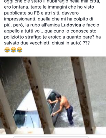 Taranto - Poliziotto "figo" salva coppia di anziani. La foto a torso nudo diventa virale.