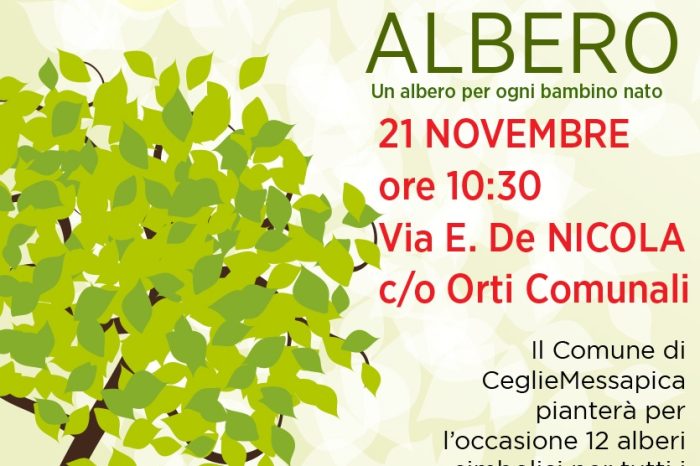 Ceglie M. (Brindisi): Si pianta un albero per ogni bambino nato o adottato dal 1/1/2015