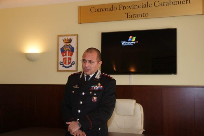 Taranto - E' il Colonnello Andrea Intermite il nuovo comandante provinciale dell'Arma di Taranto