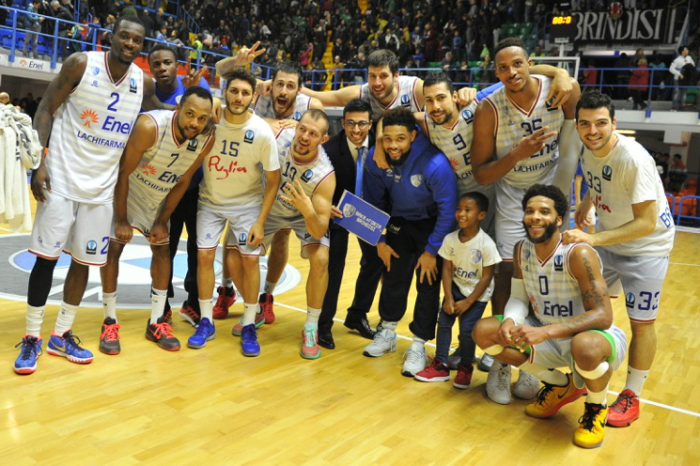 Brindisi - Basket, l'Enel Brindisi conquista la storica "prima" vittoria in EUROCUP