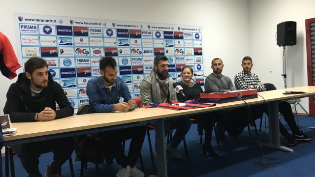 Taranto - Presentati quattro acquisti del mercato invernale del Taranto FC