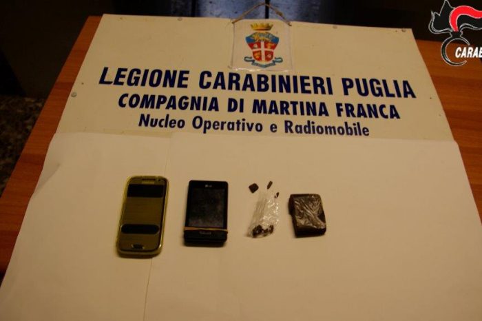 Taranto - Sorpreso con 45 grammi di hashish. Arrestato giovane censurato