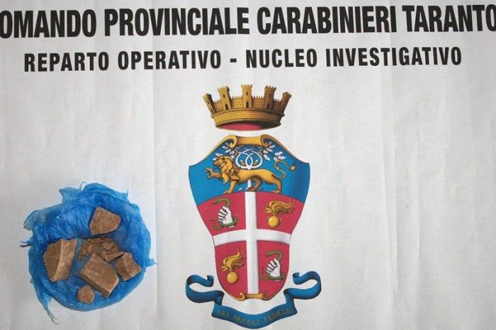Taranto - Sorpreso con 80gr di eroina. Arrestato 31enne