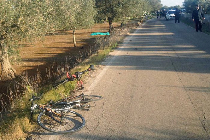Lecce- Ciclista travolto e ucciso da un'auto. Il guidatore lo avrebbe fatto volontariamente