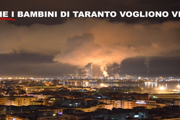 Taranto - Arriva a Genova il cartello "Anche i bambini di Taranto vogliono vivere"