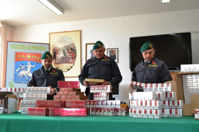 Taranto - Riparte il contrabbando di sigarette in città: la Finanza ne sequestra 370 kg