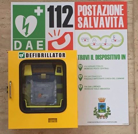 Brindisi- Francavilla città cardioprotetta. Installati i primi defibrillatori nel centro abitato.
