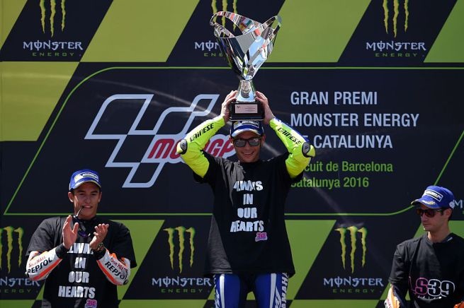 Moto GP- Granpremio di Barcellona dedicato alla tragica scomparsa di Luis Salom. Rossi c'è in classe regina.