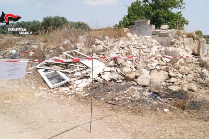 Taranto - Sequestrato terreno usato per stoccare rifiuti