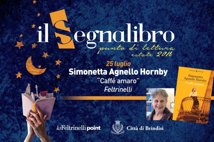 Brindisi- Simonetta Agnello Hornby presenta il suo nuovo libro "Caffé amaro" edito da Feltrinelli.