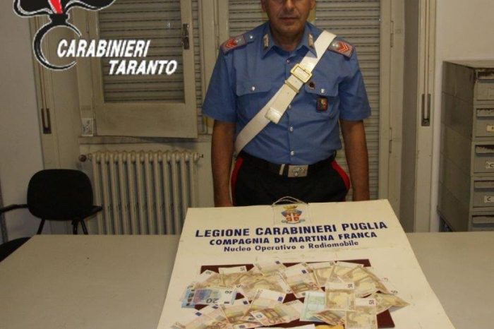 Taranto - Trovato in possesso di carta filigranata contraffatta per la produzione di banconote da 50 Euro