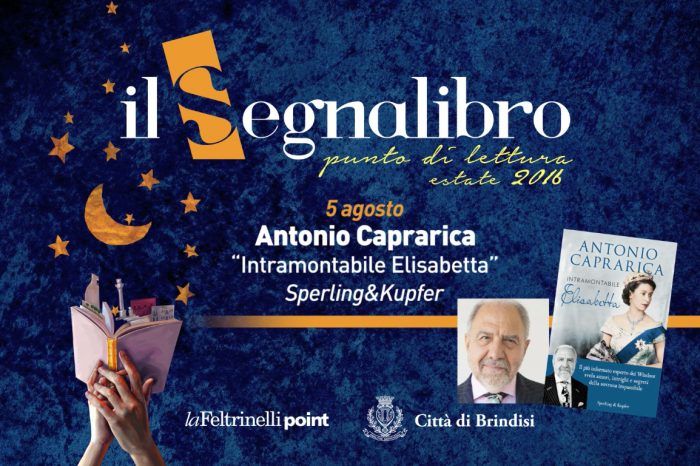 Brindisi- Antonio Caprarica presenta il suo nuovo libro "Intramontabile Elisabetta" edito da Sperling&Kupfer
