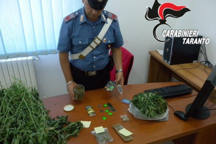 Taranto - In casa una stanza per le piantine di marijuana. Un 30enne finisce nei guai