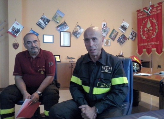Lecce - I Vigili del Fuoco di Lecce accolgono il nuovo comandante: punterà sulla qualità del team di lavoro