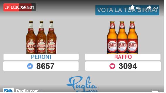 Taranto - Sfida tra le birre Raffo e Peroni, vota anche tu e premia la tua birra