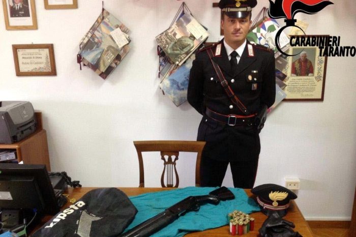 Taranto - Possedeva un fucile semiautomatico calibro 12, arrestato dai Carabinieri