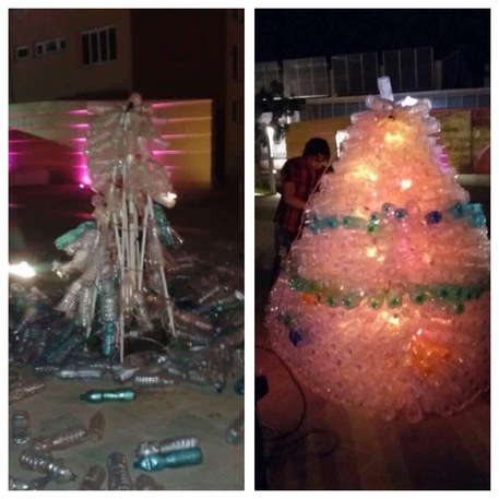 Taranto - Gli scout fanno l'albero di Natale in piazza e un gruppo di ragazzini lo distrugge poco dopo