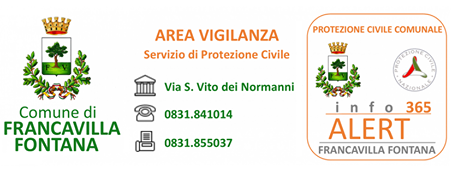 Brindisi- Allerta Meteo e avvisi di pericolo a Francavilla Fontana direttamente sul telefonino dei cittadini