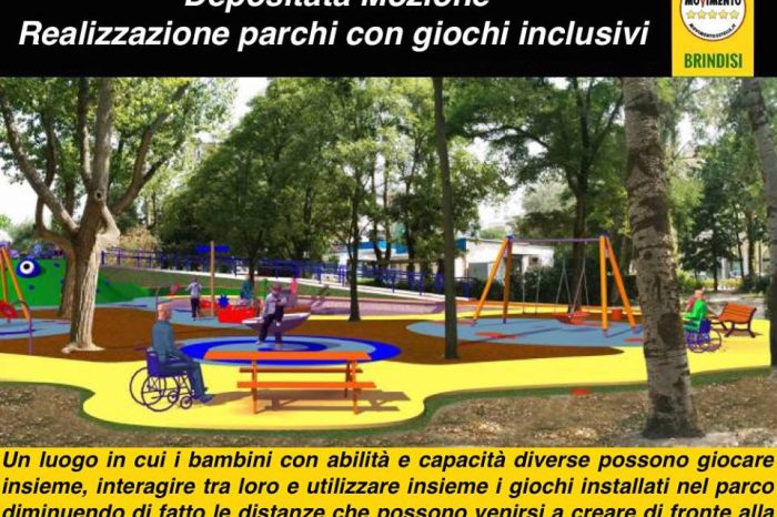 Brindisi- Il M5S presenta mozione per la realizzazione di Parchi Gioco inclusivi