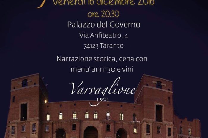 Taranto - "Sapor di Storia" il quarto appuntamento presso Palazzo del Governo