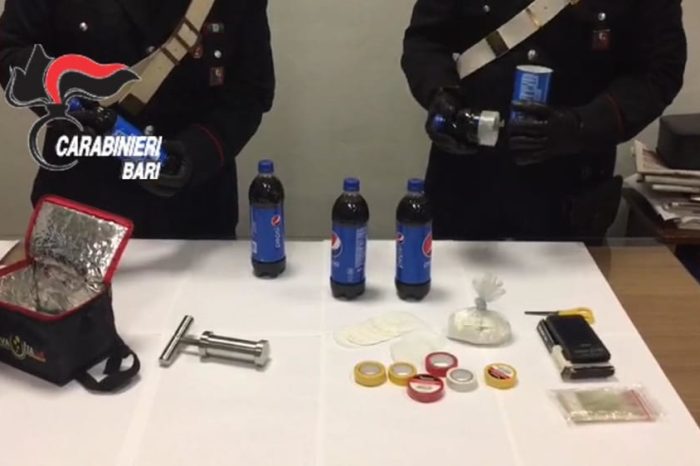 Bari - Cocaina nelle bottiglie di Cola. Arrestato 43enne