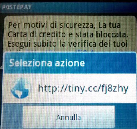 L'allerta della Polizia Postale - Sms: "La tua postapay è bloccata".  Non cliccate sul link!