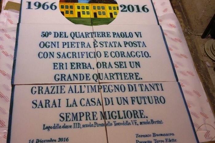 Taranto - Auguri al quartiere PaoloVI che compie 50 anni.