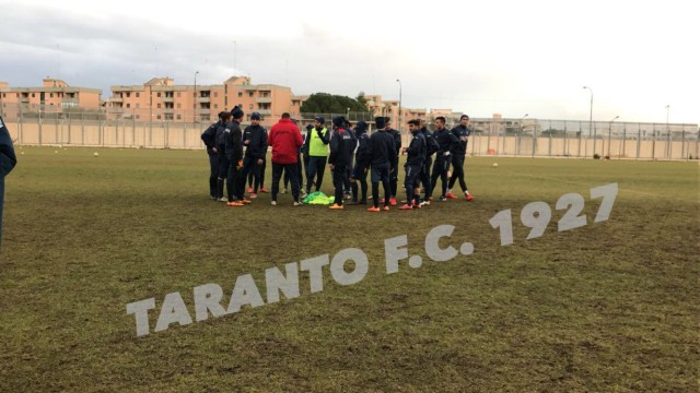 Taranto - La squadra torna ad allenarsi con una doppia seduta