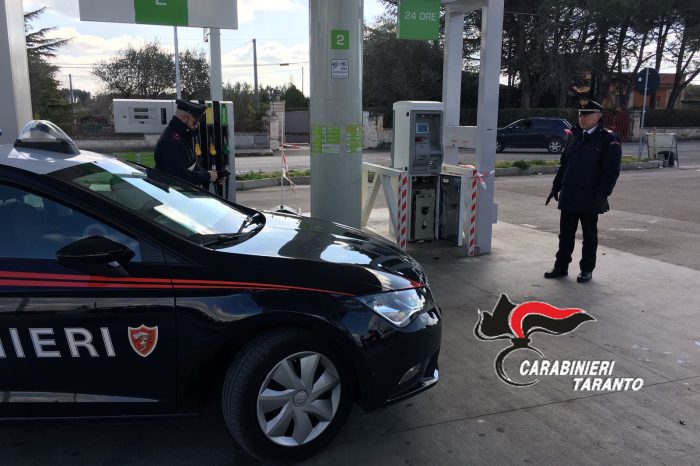 Taranto - Mettono a segno un furto in area di servizio e fanno perdere le loro tracce