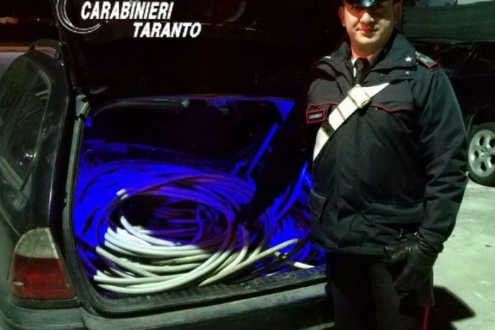 Taranto - In macchina con 250 kg di rame, arrestati due rumeni