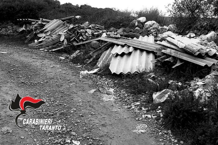 Taranto - Discariche abusive. Carabinieri scoprono immenso terreno con rifiuti abbandonati