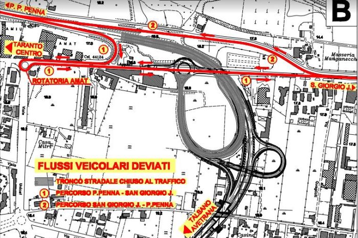 Taranto - Lavori per la Tangenziale Sud bloccherà il Punta Penna: tutte le indicazioni utili.