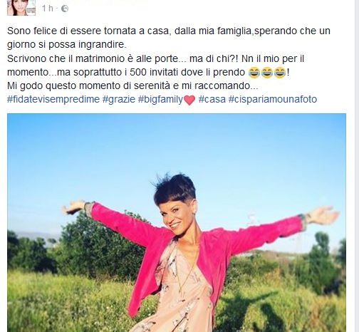 Lecce- "Matrimonio alle porte? Non il mio per il momento" Alessandra Amoroso smentisce le voci sulle sue nozze