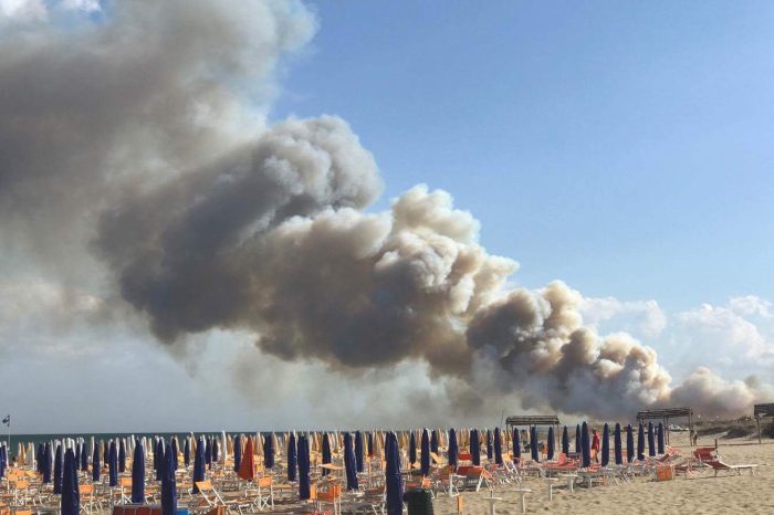 FLASH - Taranto - Vasto incendio in località balneare.