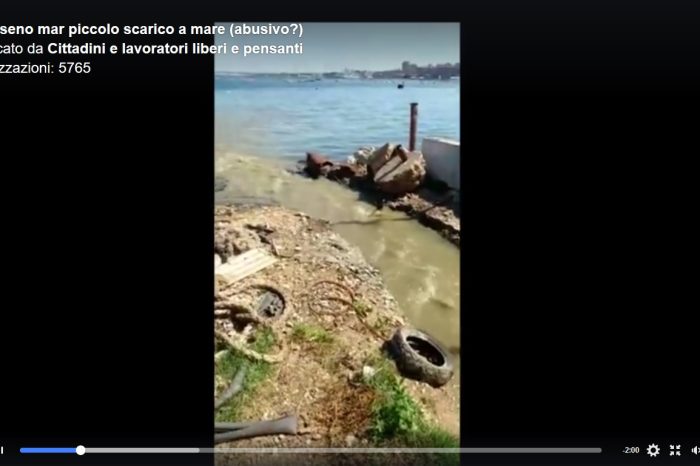 Taranto - Strano scarico nel Mar Piccolo, cosa sarà mai? | VIDEO