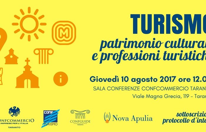 Taranto - Confcommercio: i dettagli del protocollo d'intesa tra Nova Apulia e Confguide.