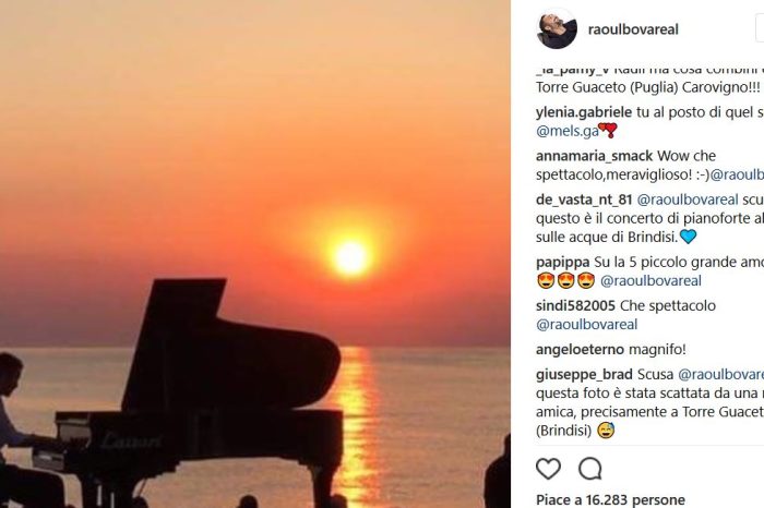 Brindisi- Scivolone di Raoul Bova su Instagram. Pubblica una foto di "Ischia" ma in realtà è Torre Guaceto