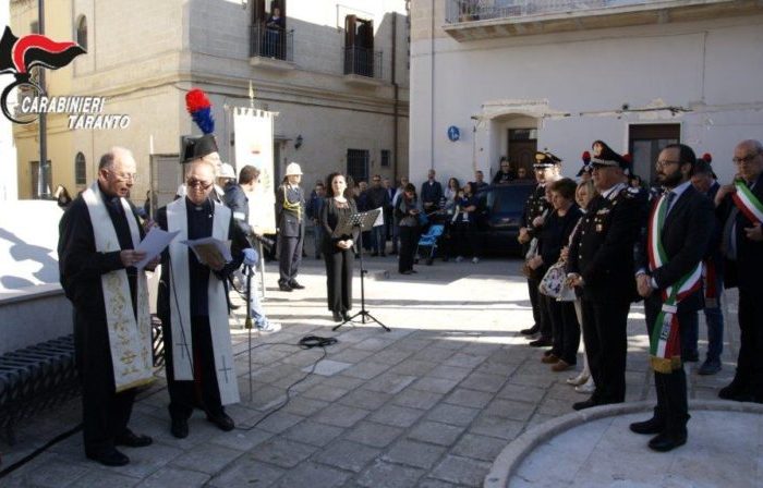 Taranto - Cerimonia e targa commemorativa al carabiniere Ciro Vitale, vittima del dovere.