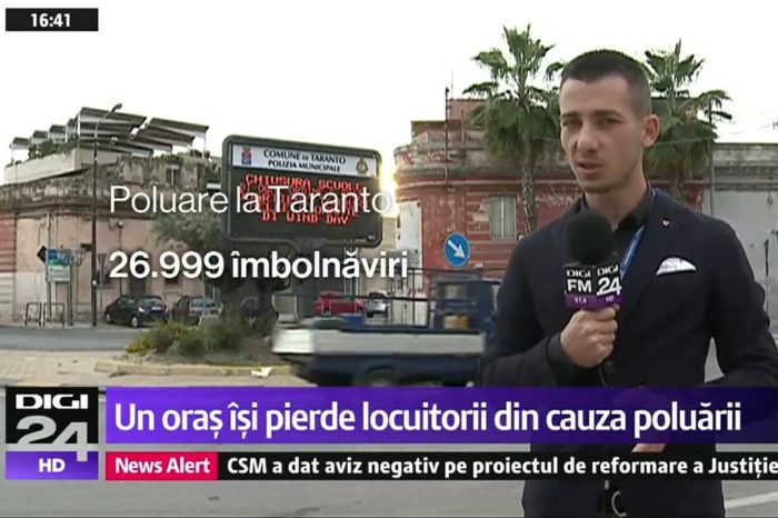Taranto - L'inquinamento della città per la prima volta su una nota tv della Romania