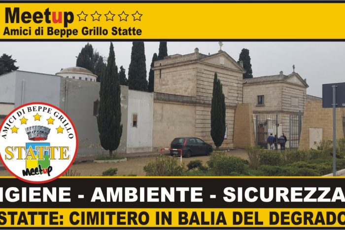 Taranto - Cimitero di Statte, Meetup denuncia: "Degrado e incuria, situazione intollerabile"