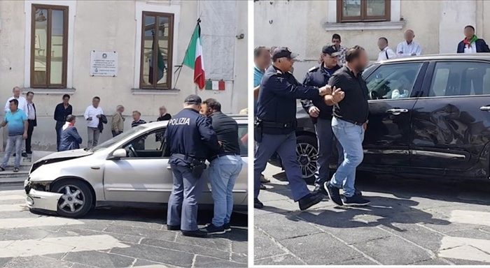 Taranto - Amante geloso insegue e sperona l'auto della ex con il presunto rivale in amore