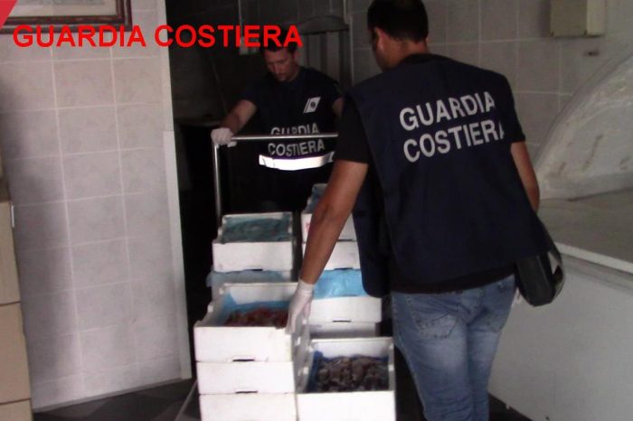 Taranto - Maxi sequestro della Guardia Costiera: chiusa nota pescheria in città