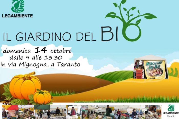 Taranto - Riparte "Il Giardino del Bio", il mercatino di cibi biologici organizzato da Legambiente. Ecco quando